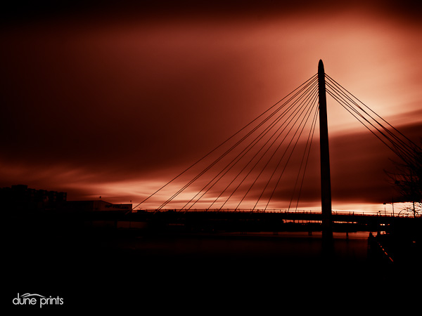 marine way bridge, silhouetted